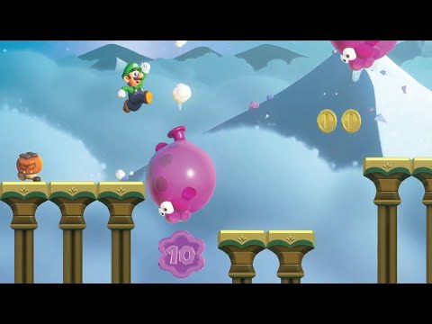 Bloomps of the Desert Skies: All Purple Coins, 100% Walkthrough!! *Super Mario Wonder*
