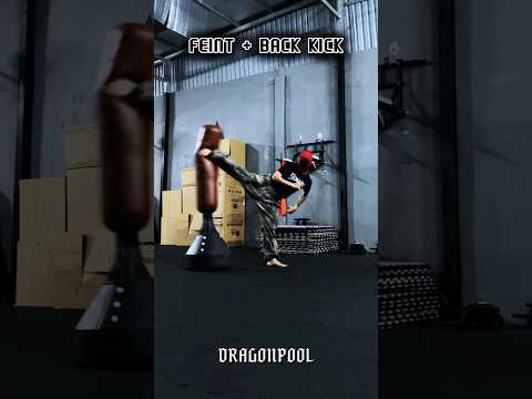 Feint + Back kick #training #tutorial #shortsvideo #shortvideo #shorts #usa #india #youtubeshorts