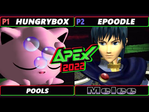 Apex 2022 - Hungrybox (Jigglypuff) Vs. Epoodle (Marth) SSBM Melee Tournament