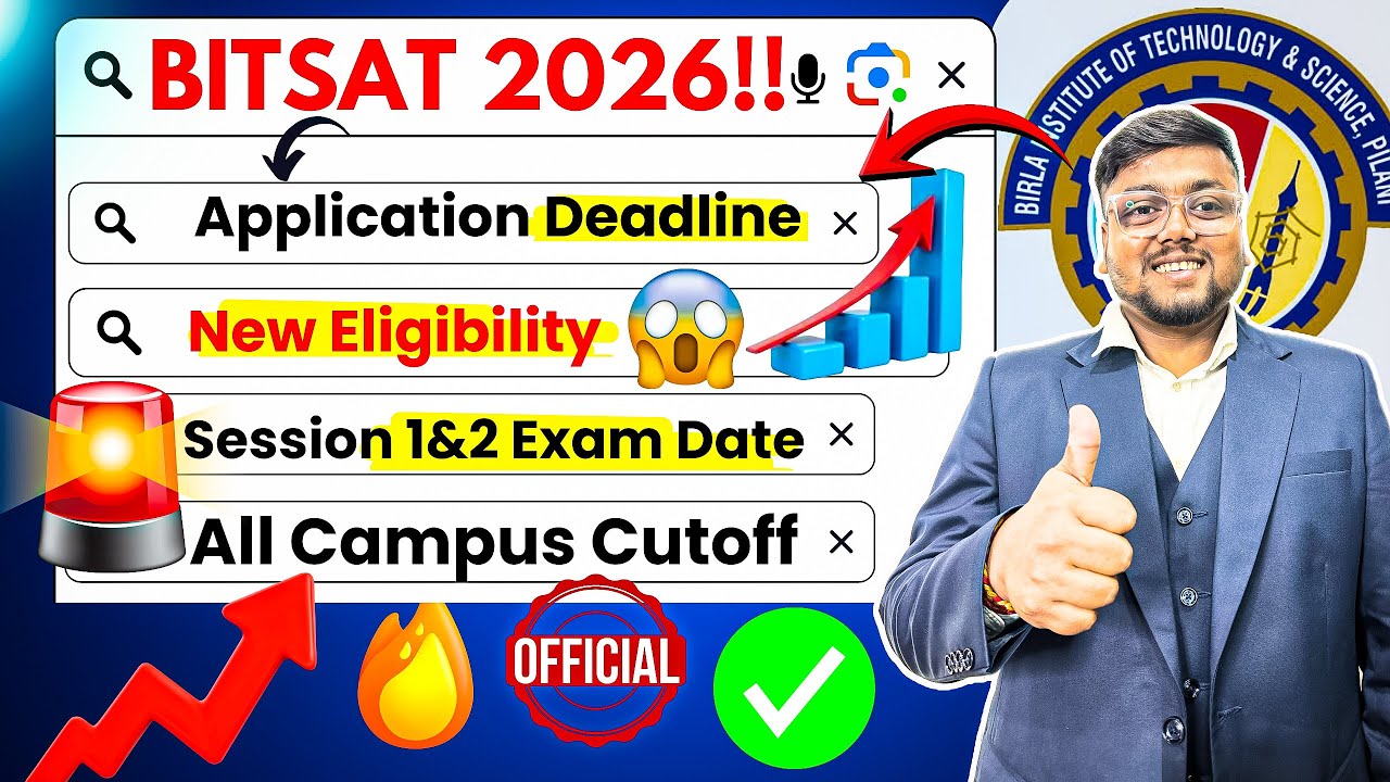 BITSAT Application Form 2026 out🔥 | BITSAT Exam Date 2026 | BITSAT New Eligibility 2026| BITSAT 2026