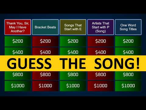 Guess the Song Jeopardy Style | Quiz #102