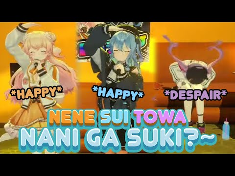 Suisei & Nene Chaos Sing “Nani ga Suki” While Towa Regret Her Life Choices【Suisei / Nene / Towa 】