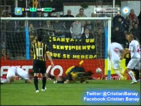Gol de Huracan vs Santamarina (1-1)  (Relato Coco Comas) Torneo Nacional B 2014