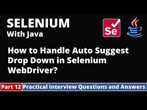 Part1 Selenium with Java Tutorial Practical Interview Questions and Answers Selenium WebDriver