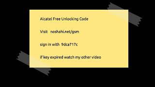 Alcatel Free Unlocking codes