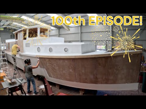 Painting the Boat Building Dragonfly Boat Build E100