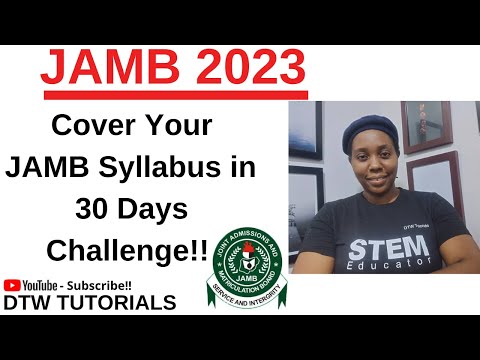 JAMB 2023 - Cover your JAMB Syllabus in 30 Days Challenge Part 2