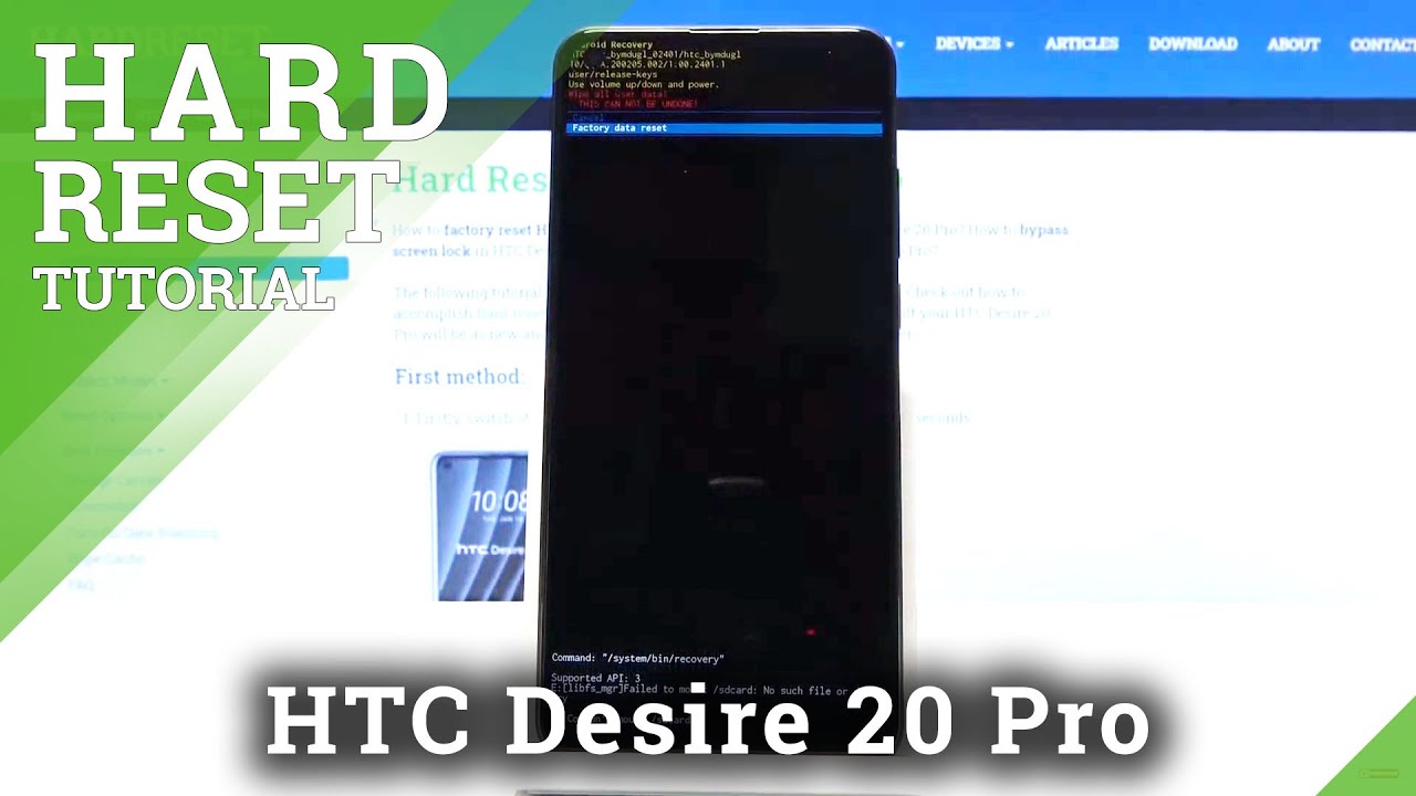 How to Hard Reset HTC Desire 20 Pro – Use Recovery Mode to Bypass Screen Lock