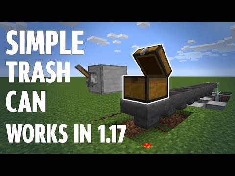 Safe and Simple Redstone Trash Can - Minecraft 1.17