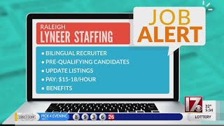CBS 17 Job Alert - Lyneer Staffing is hiring
