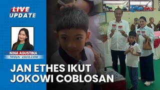 Jan Ethes ikut Jokowi-Iriana Mencoblos di TPS Sumber Solo, Warga Bergantian Ajak Berswafoto
