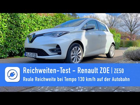 Renault ZOE ZE50 - Elektroauto Reichweiten-Härtetest bei 130 km/h auf der Autobahn