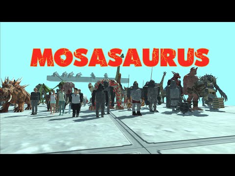 DINOSAUR RACE ESCAPE FROM MOSASAURUS PART 2 - Animal Revolt Battle Simulator