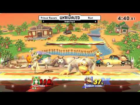 Unrivaled 2 WiiU - PrinceRamen (Palutena) vs Riot (Bayonetta) - Losers Quarters