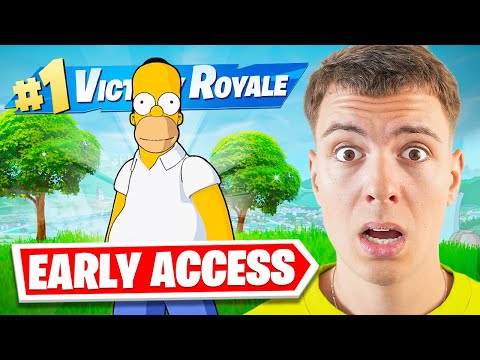 Playing the UNRELEASED Simpsons Fortnite Season