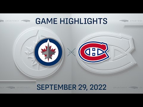 NHL Preseason Highlights | Jets vs. Canadiens - September 29, 2022