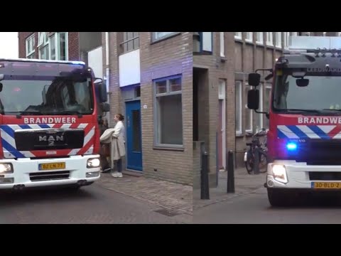 P1 Brandweer Leeuwarden Reserve TS + Hw met spoed naar een melding in Leeuwarden