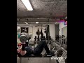 massive chest pump - 160lbs dumbbell chest press 5 reps for 6 sets with legs up