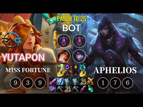 DFM Yutapon Miss Fortune vs Aphelios Bot - KR Patch 10.25