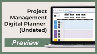 OneNote Project Management Planner (Undated) | PREVIEW