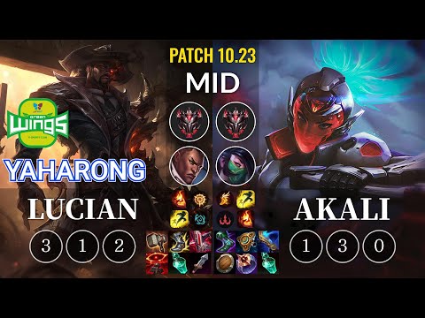 JAG Yaharong Lucian vs Akali Mid - KR Patch 10.23