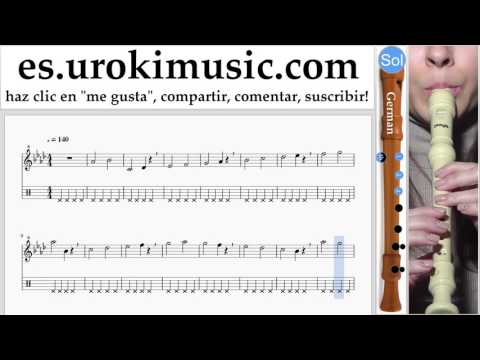 Tutorial de flauta dulce G. Miley Cyrus - Malibu Clases Notas Parte#1 um-i927