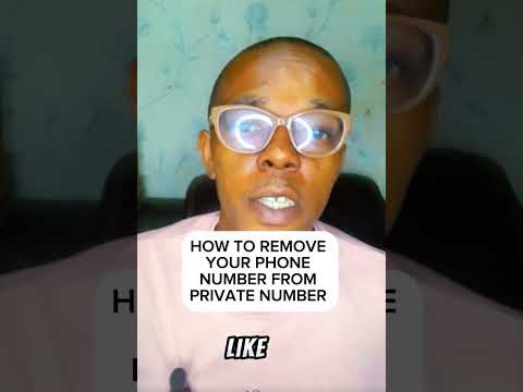 How to remove your phone number from  private numbers