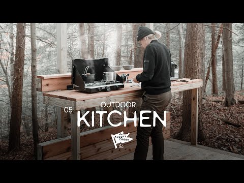 DIY Flip-up Outdoor Camp Kitchen Build! | Ep 5 Sleepy Creek