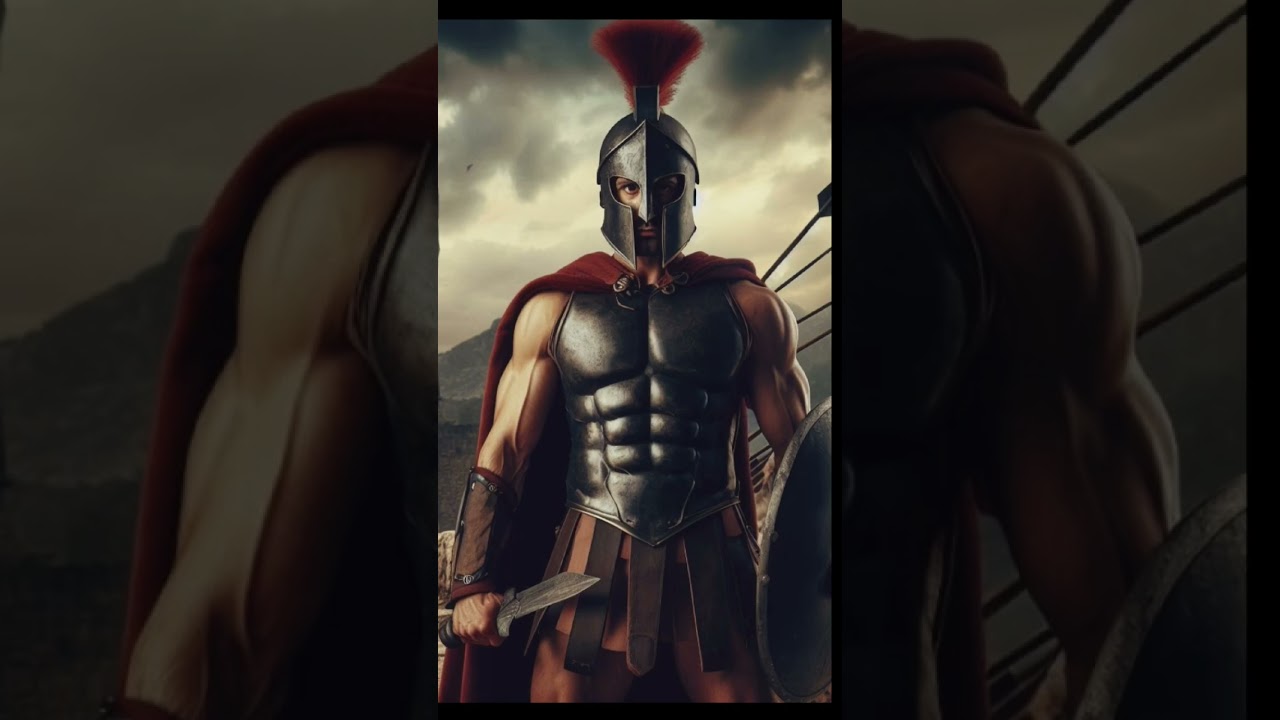 AI generated image of Spartan warrior #youtubeshorts #shorts