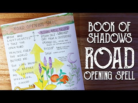 Book of Shadows Art: Road Opening Spell  - Magical Crafting