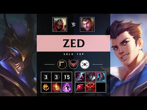 Zed Top vs Jayce - KR Grandmaster Patch 25.S1.2