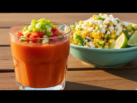 End of Summer Recipes | Gazpacho & Mexican Street Corn Salad