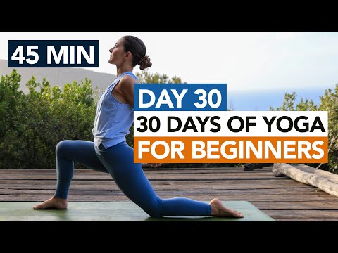 45 Min Beginner Yoga Flow (Day 30) 30 Days of Yoga For Beginners thumbnail