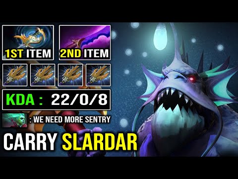 This is How To Carry Slardar in 7.28c with Echo Sabre First Item + Shadow Blade EZ Bash DotA 2