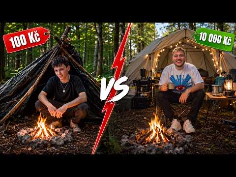 100 VS. 10.000 Kč Přežití v lese?! @K1F69