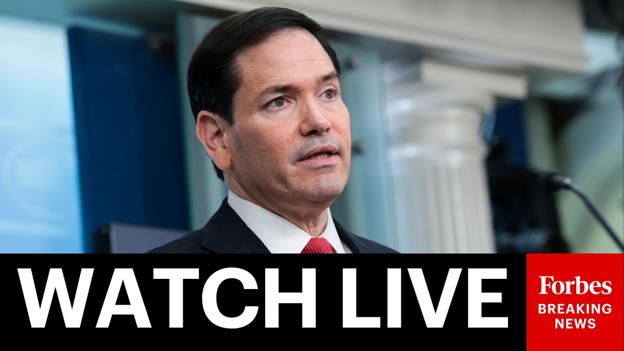 Video | LIVE: Rubio, Leavitt Hold White House Press Briefing After U.S. &amp; Iran Exchange In Strait Of Hormuz