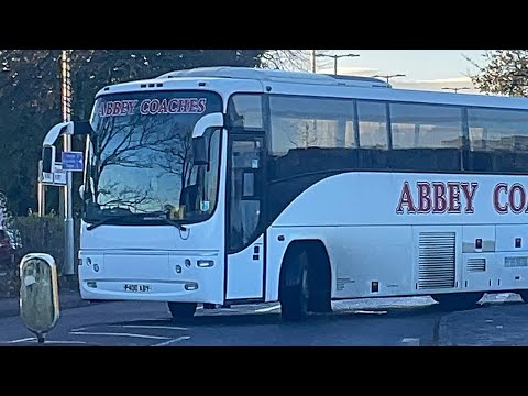 Abbey Coaches Plaxton Panther (2007) navigating round a tricky bend!