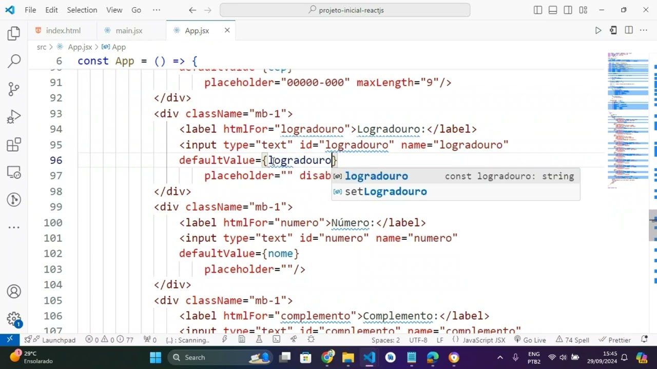 HTML PARA REACTJS   AULA 03