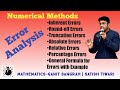 Error Analysis Numerical Methods Inherent Round Off Truncation Absolute Relative And Errors