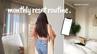 Monthly Reset Routine | decluttering, goal planning & cleaning | productive, aesthetic 👼🏽✨ part 1