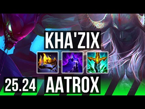 KHA'ZIX vs AATROX (JGL) | 62K damage | KR Master | 25.24