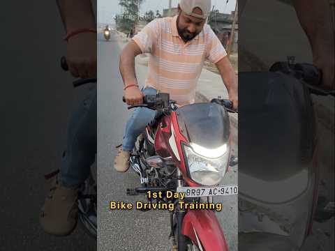 1st Day Bike Driving Training. always use safety gears.