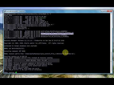 Oracle - Restore using RMAN