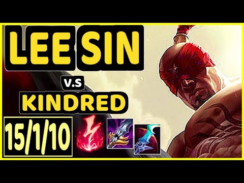 GILIUS (LEE SIN) vs KINDRED - 15/1/10 KDA JUNGLE GAMEPLAY - EUW Ranked GRANDMASTER