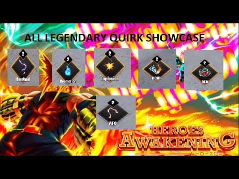 Roblox [HEROES AWAKENING] ALL LEGENDARY QUIRK SHOWCASE