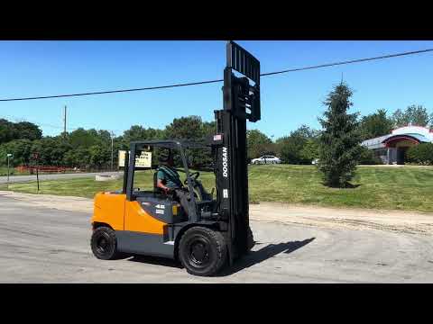 2012 DOOSAN D45S-5 10,000LB PNEUMATIC FORKLIFT HI LO LIFT DOOSAN DIESEL POWER