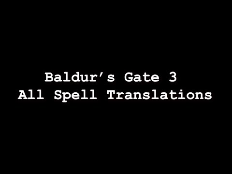 All Latin Spell Chants Translated - Baldur's Gate 3