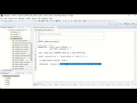 Module 4 || Advanced ABAP - Demo VIII - REDUCE operator-AdvanceABAP_Demo8