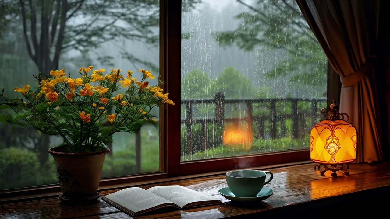 The soothing sound of rain is the music played by nature, Helps relax and sleeping
