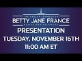 2021 Betty Jane France Humanitarian Award Show